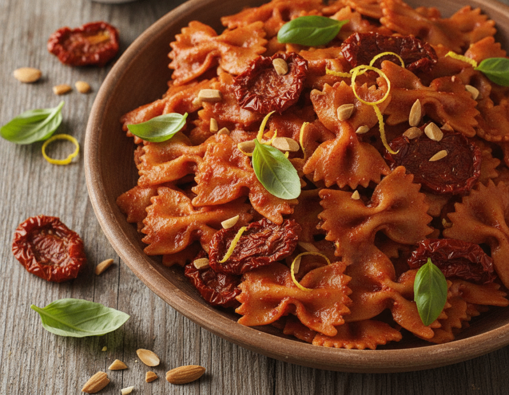 sun-dried tomato pesto vegan pasta sun-dried tomato pesto vegan pasta