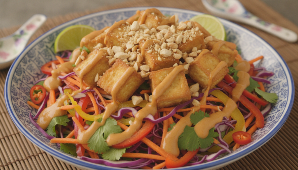 thai salad with peanut dressing thai salad with peanut dressing