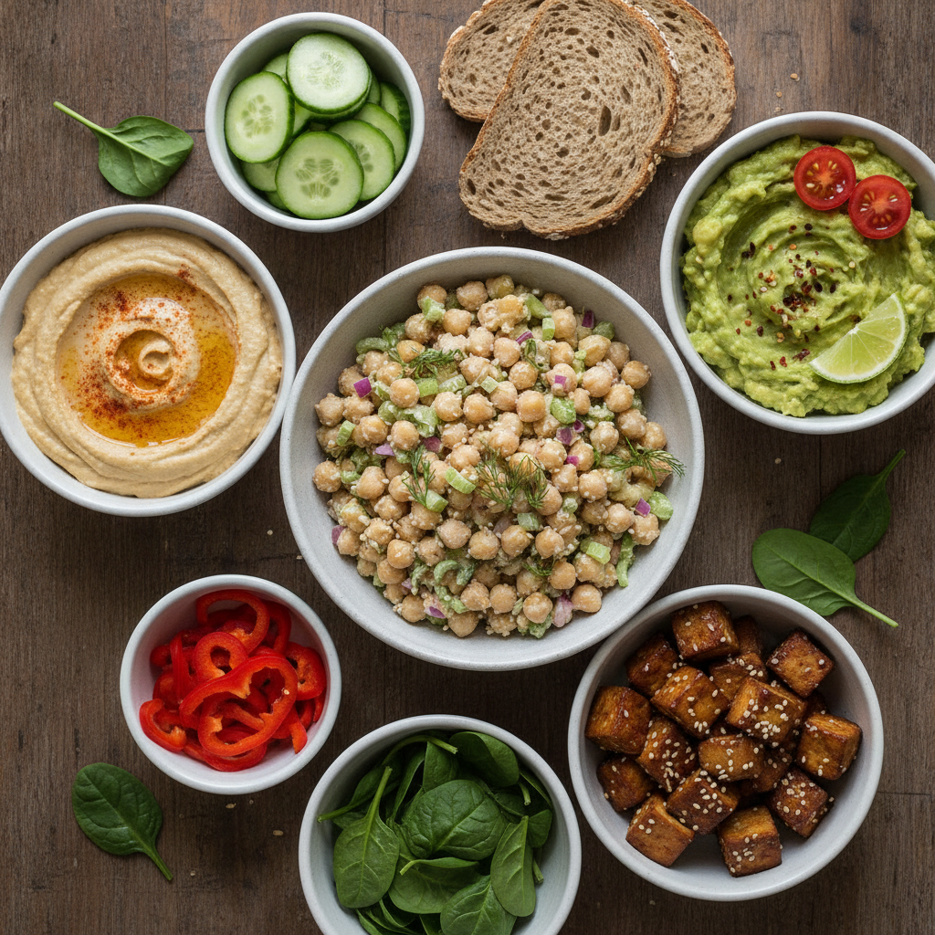 variety of vegan sandwich fillings variety of vegan sandwich fillings