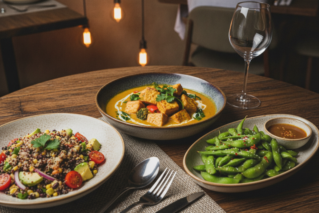 vegan high protein restaurant meal vegan high protein restaurant meal