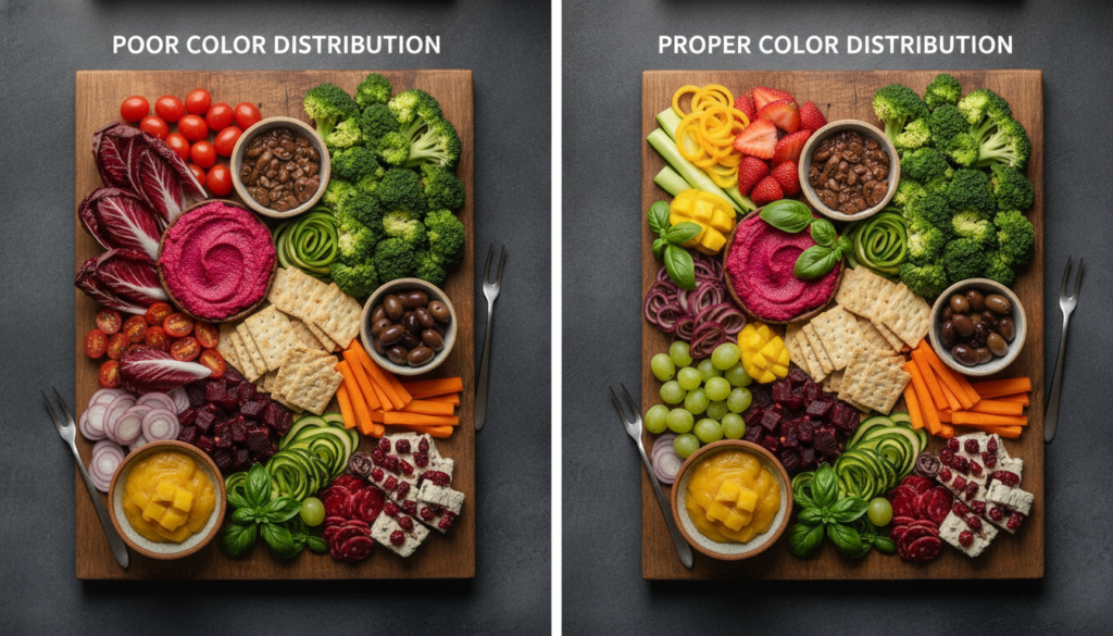 well-balanced color distribution on board well-balanced color distribution on board